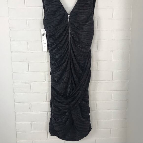 NWT Nicole Miller Sample Black Drape Formal Cocktail Dress Size 4 - Picture 10 of 15